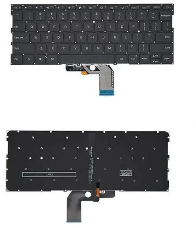 Alt view image 4 of 5 - US English Laptop Replacement Keyboard for Xiaomi Mi Air 13.3 Inch 161301 TM1704 TM1703 TM1613R TM1604 Notebook, Standard US QWERTY Layout Internal Laptop Keyboard Repair Spare Part