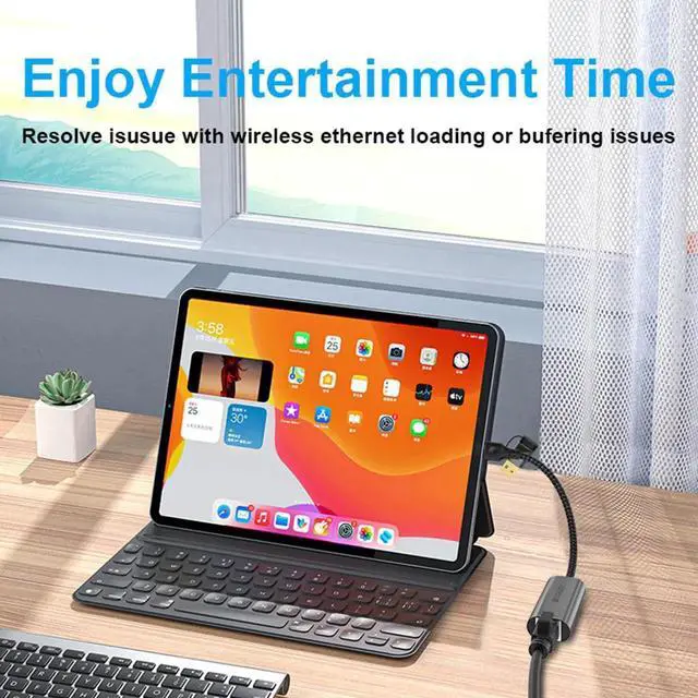Alt view image 2 of 5 - 2-in-1 USB 3.0 & USB-C to 2.5G Ethernet Adapter, 2500Mbps RJ45 LAN Network Dongle, Plug and Play Wired Network Converter Compatible with Laptops, Desktop PCs, Tablets and USB OTG Supported Smartphones