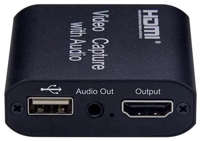 Alt view image 3 of 4 - USB 2.0 HDMI Video Capture Card with HDMI Loop-Out, Supports 1080P Recording, Driver-Free Plug & Play, Audio Video Grabber for Game Streaming, Video Recording, Live Broadcast, Online Meeting & Confere