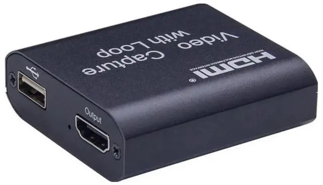 Alt view image 2 of 4 - USB 2.0 HDMI Video Capture Card with HDMI Loop-Out, Supports 1080P Recording, Driver-Free Plug & Play, Audio Video Grabber for Game Streaming, Video Recording, Live Broadcast, Online Meeting & Confere