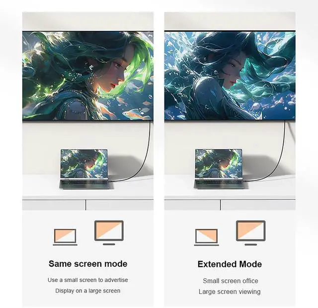 Alt view image 3 of 6 - DisplayPort to VGA Cable Supports 1080P Full HD, Gold-Plated Connectors, Plug and Play DP to VGA Video Cord, Compatible with Laptops, Desktop PCs, Thunderbolt Adapters Connect to Monitors, Projectors