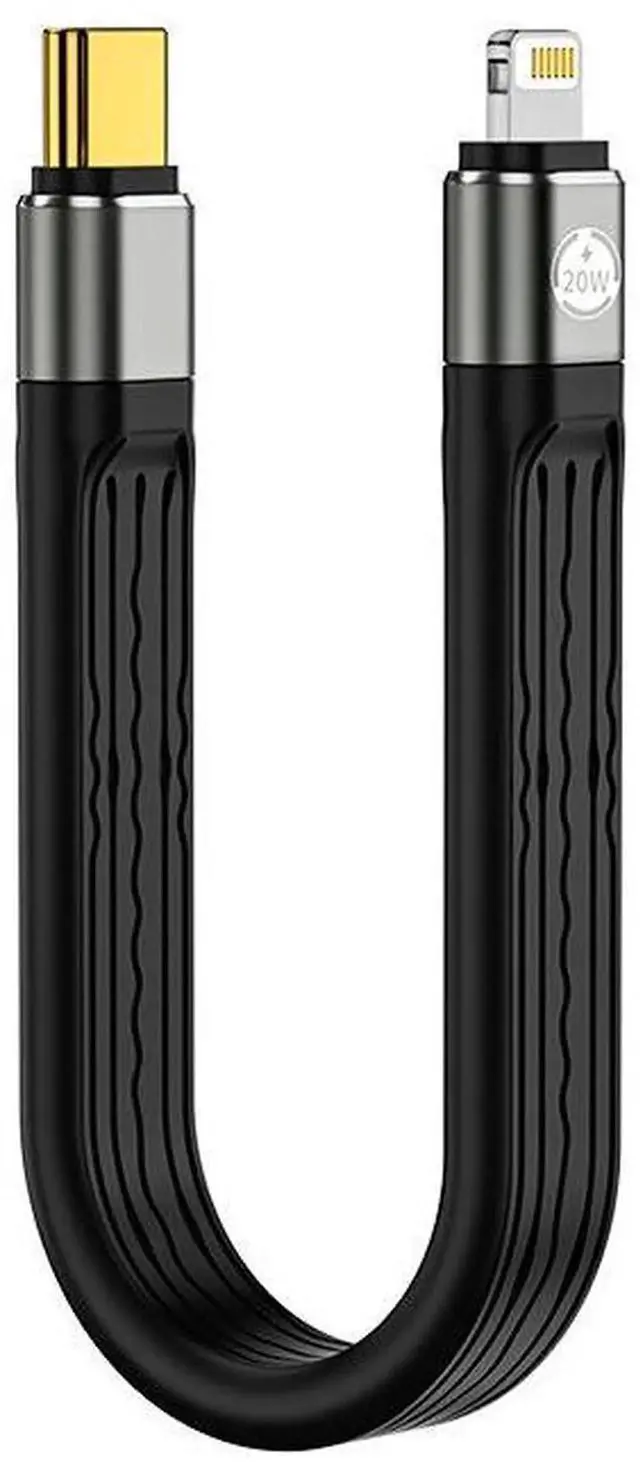 Main image of USB-C to Lightning Cable, 20W PD Fast Charging 13cm Short Cord with E-Marker Chip Aluminum Alloy Connector for iPhone 14 13 12 iPad