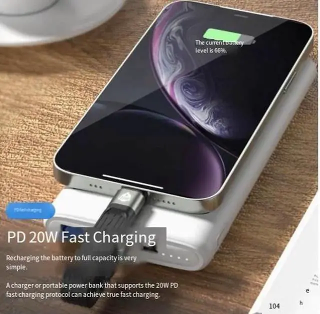 Alt view image 4 of 4 - USB-C to Lightning Cable, 20W PD Fast Charging 13cm Short Cord with E-Marker Chip Aluminum Alloy Connector for iPhone 14 13 12 iPad