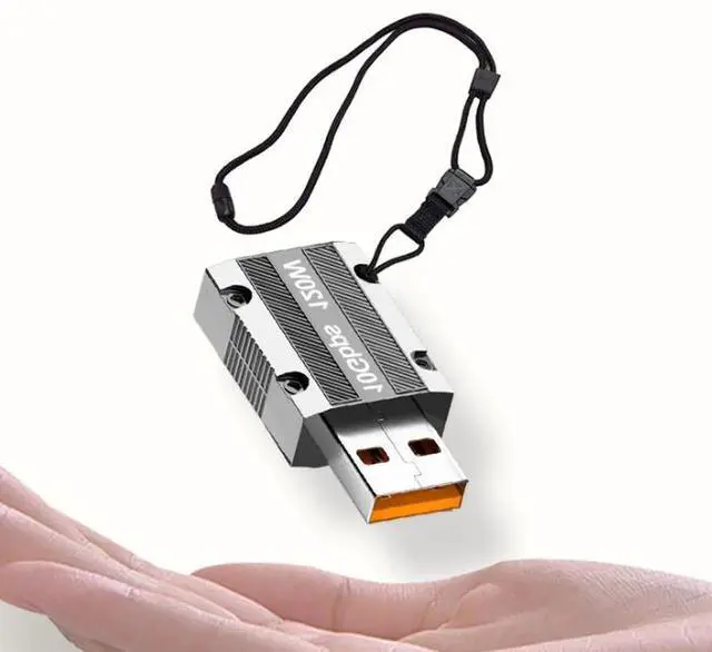 Alt view image 3 of 4 - USB-A to USB-C Adapter, 120W PD 6A Fast Charging, 10Gbps Data Transfer, Aluminum Alloy Converter for Laptop Phone Tablet Charger