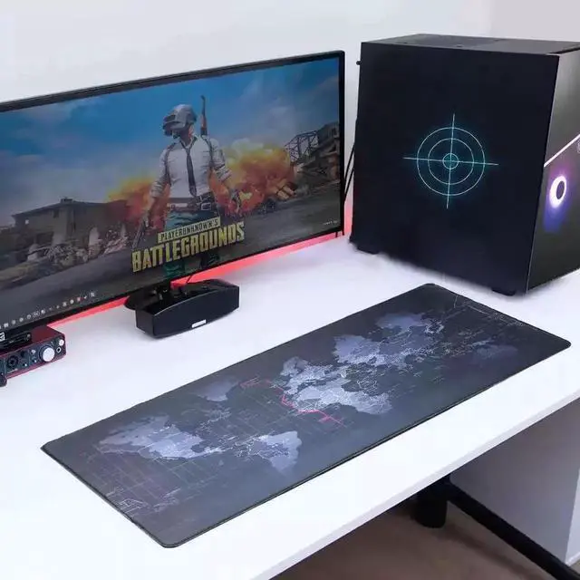 Alt view image 3 of 6 - Large Gaming Mouse pad Computer Gamer Desk Mouse Mat Extended Computer Desk Mouse Mat for Gamers, Non-Slip Rubber Base, Waterproof Surface, Stitched Edges, Perfect for Keyboard & Mouse Setup