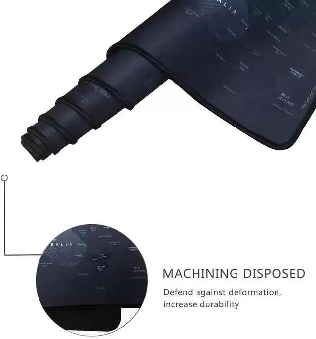 Alt view image 4 of 6 - Large Gaming Mouse pad Computer Gamer Desk Mouse Mat Extended Computer Desk Mouse Mat for Gamers, Non-Slip Rubber Base, Waterproof Surface, Stitched Edges, Perfect for Keyboard & Mouse Setup