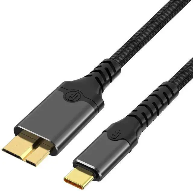 Alt view image 5 of 7 - 1M (3.3FT) USB-C to USB 3.0 Micro-B Cable, 10Gbps High Speed Data Cord, Compatible with 4TB Portable Hard Drives, for External HDD, SSD, Digital Cameras and Tablets