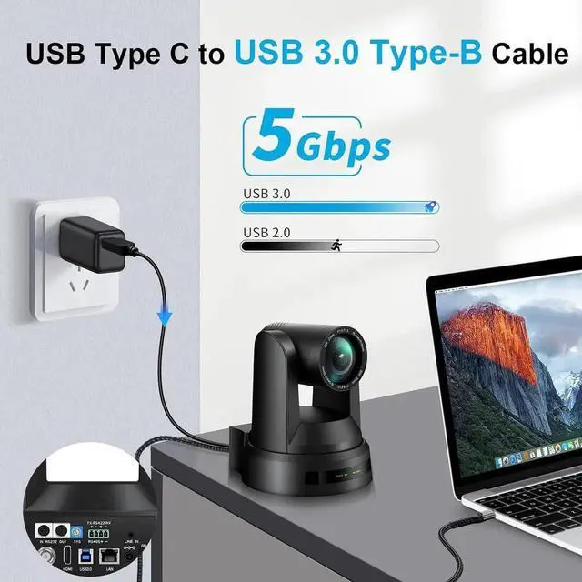 Alt view image 6 of 6 - USB Type-C 3.0 to USB 3.0 Type-B Cable, 5Gbps High Speed, Gold-Plated Connectors, Cord for Printer, External Hard Drive, DAC, Scanner and USB Hub (Only for USB 3.0 B Port)