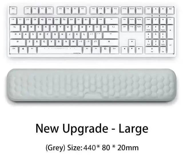 Alt view image 4 of 6 - Ergonomic Keyboard and Mouse Wrist Rest Set, Breathable Memory Foam with Massage Pattern, Skin-Friendly Sweat-Proof Wrist Support Cushion, All-Season Hand Rest for Office Workers, Typists & Gamers