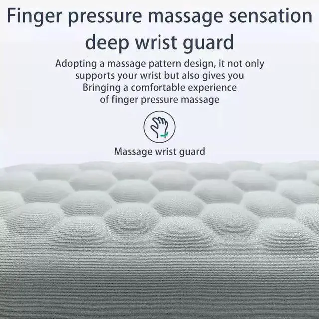Alt view image 3 of 6 - Ergonomic Keyboard and Mouse Wrist Rest Set, Breathable Memory Foam with Massage Pattern, Skin-Friendly Sweat-Proof Wrist Support Cushion, All-Season Hand Rest for Office Workers, Typists & Gamers