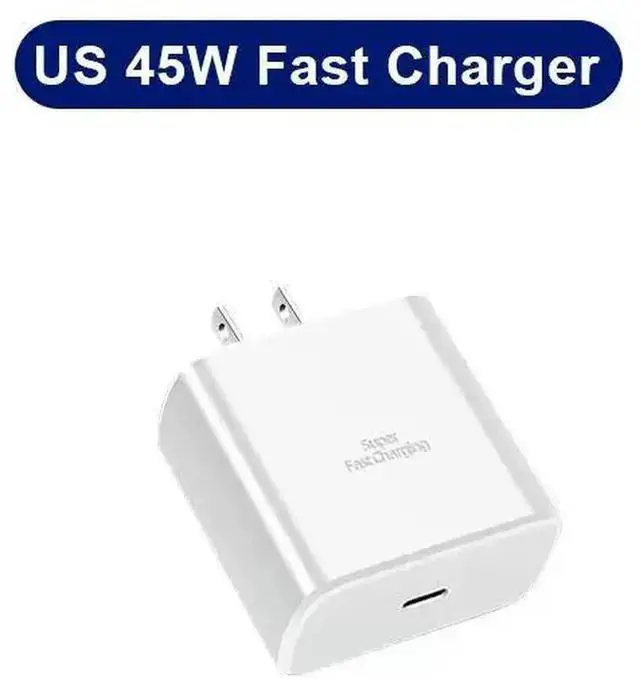 Main image of 45W PD Super Fast Charger, USB-C Power Adapter US Plug, Compatible with Samsung Galaxy S24 S23 Series, White
