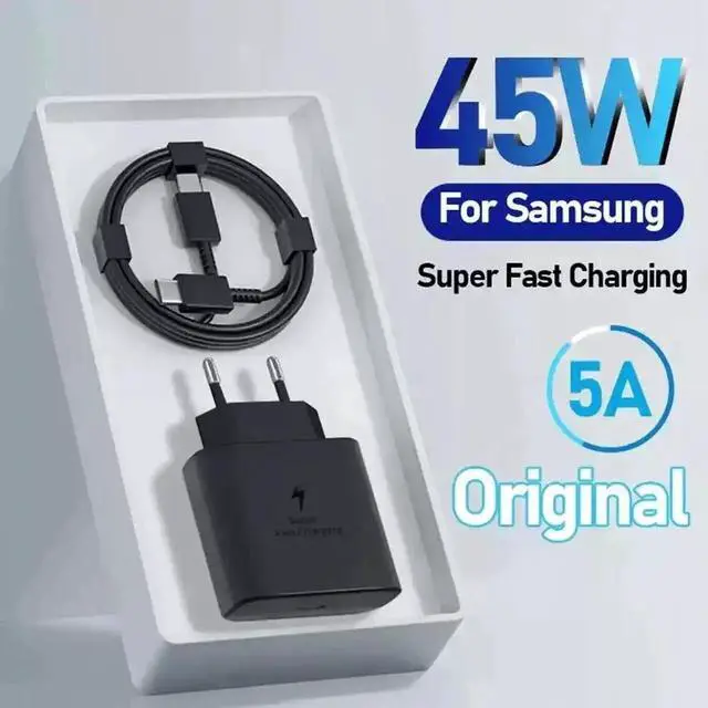 Alt view image 2 of 6 - 45W PD Super Fast Charger, USB-C Power Adapter US Plug, Compatible with Samsung Galaxy S24 S23 Series, White