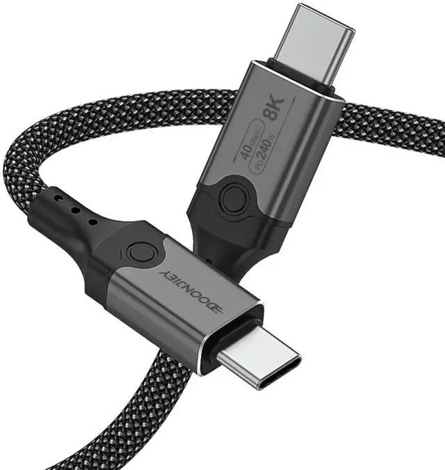Alt view image 6 of 6 - USB4 Type-C to Type-C Cable, 240W PD Charging, 40Gbps Data Transfer, 8K@60Hz Video Output, Thunderbolt 4 Compatible, for Laptop, Smartphone, Monitor and Docking Station