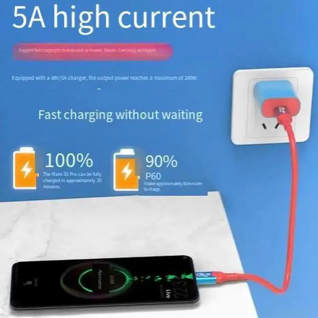 Alt view image 3 of 4 - USB 3.2 Gen 2x2 Cable, 240W PD Fast Charging, 20Gbps Data Transfer, 4K@60Hz Video Output, Braided USB-C Cable with Aluminum Alloy Connector, Compatible with iPhone 15 Series, MacBook, iPad, Laptops &