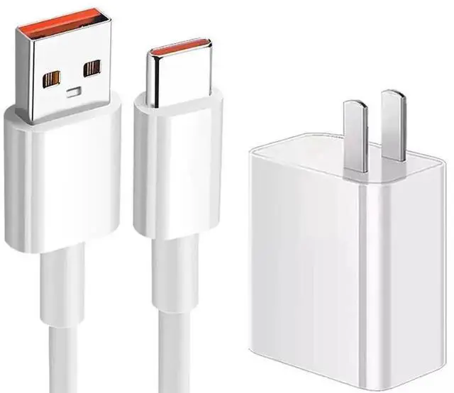 Main image of 33W Turbo Fast Charger EU Plug With 6A USB Type C Charging Cable, PD Quick Charging Power Adapter Compatible With Poco M2, Poco X3 Series Smartphones, Portable Travel Charger Power Supply