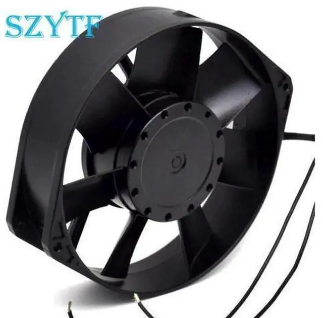 Alt view image 2 of 3 - UZS15D20-M Industrial Axial Cooling Fan, 17015038MM AC200V 35/33W High Temperature Resistant Fan, 2 Wires Oval Frame Fan for Cabinet, Inverter, Equipment Heat Dissipation Replacement