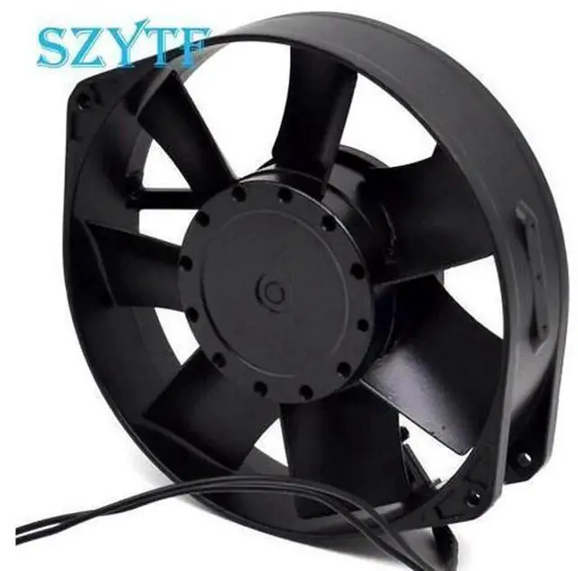 Alt view image 3 of 3 - UZS15D20-M Industrial Axial Cooling Fan, 17015038MM AC200V 35/33W High Temperature Resistant Fan, 2 Wires Oval Frame Fan for Cabinet, Inverter, Equipment Heat Dissipation Replacement