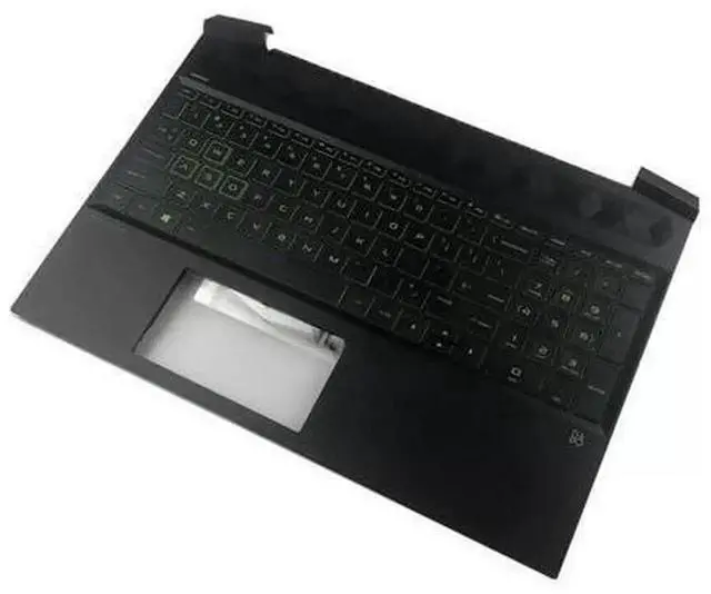 Alt view image 2 of 7 - Palmrest Top Case Assembly with US Green Backlit Keyboard L72597-001 L72598-001 Replacement for HP Pavilion Gaming 15-EC Laptop, Upper Shell Keyboard Assembly, Fix Cracked Housing & Defective Keys