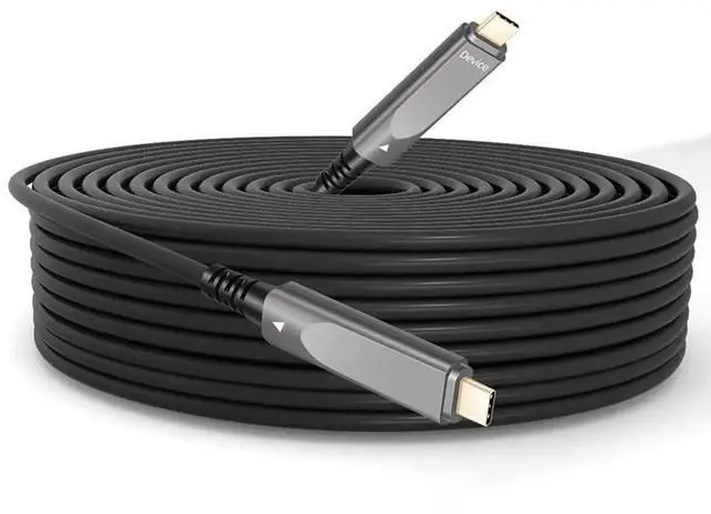 Main image of USB-C Fiber Optic Cable, 100W PD Charging, 10Gbps Data Transfer, 8K@60Hz Video Output, Bend Resistant Optical USB C Cord Compatible with Laptop, Monitor, AR Glasses and Docking Station
