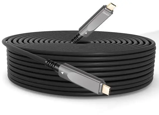 Alt view image 3 of 4 - USB-C Fiber Optic Cable, 100W PD Charging, 10Gbps Data Transfer, 8K@60Hz Video Output, Bend Resistant Optical USB C Cord Compatible with Laptop, Monitor, AR Glasses and Docking Station