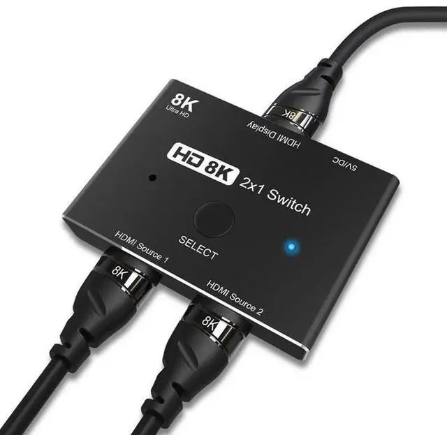 Alt view image 2 of 4 - HDMI 2.1 Switch 2 in 1, 8K@60Hz & 4K@120Hz HDMI Signal Switcher, Bidirectional HDMI Switch Adapter for PS5, Xbox Series, PC, TV Box, Connect Game Consoles to Monitor and Television