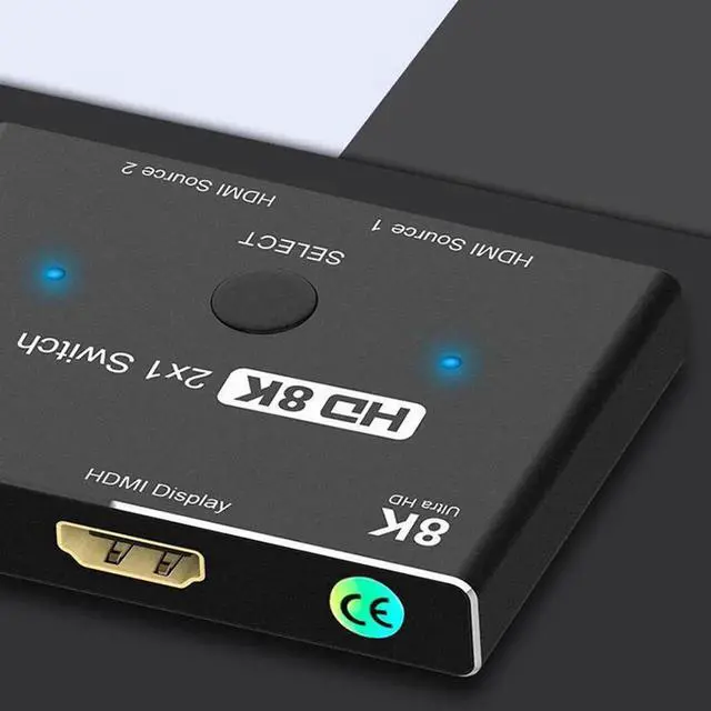Alt view image 4 of 4 - HDMI 2.1 Switch 2 in 1, 8K@60Hz & 4K@120Hz HDMI Signal Switcher, Bidirectional HDMI Switch Adapter for PS5, Xbox Series, PC, TV Box, Connect Game Consoles to Monitor and Television