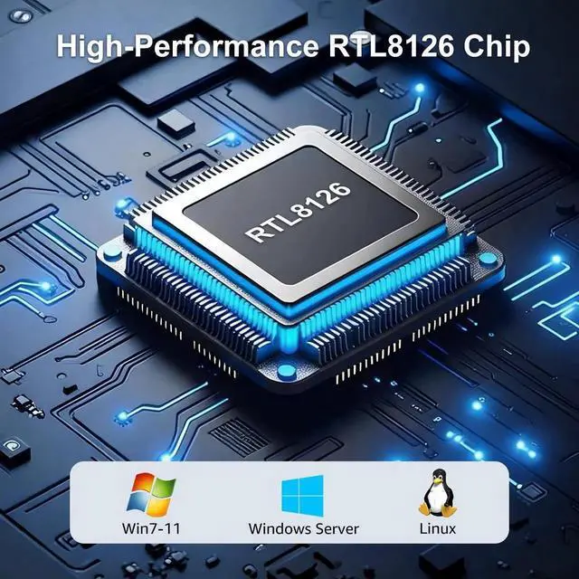 Alt view image 5 of 6 - PCIe Dual Port Gigabit Ethernet Network Card with Realtek RTL8111F Chip, 2 RJ45 Ports 10/100/1000Mbps, Supports Link Aggregation & WoL, PCI Express Gigabit LAN Adapter for Desktop PC and Soft Router