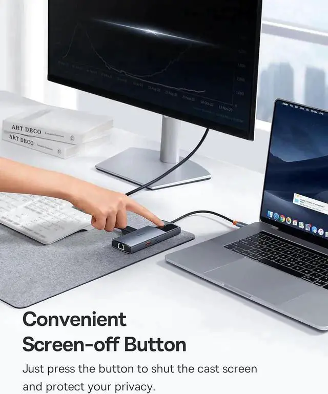 Alt view image 4 of 7 - Baseus 6-in-1 USB C Docking Station, 10Gbps Multiport USB-C Hub with 4K@60Hz HDMI, Gigabit Ethernet, 100W PD Charging, 3 USB A/C Data Ports, USB-C Dock for iPhone 15, Mac, iPad, HP, Microsoft Laptop