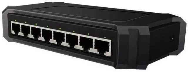 Alt view image 2 of 4 - 8-Port Gigabit Ethernet Switch, 10/100/1000Mbps Network Hub, Plastic Housing, Plug and Play, Fanless Quiet Design, Unmanaged LAN Switch for Home, Office and Surveillance Camera Networks