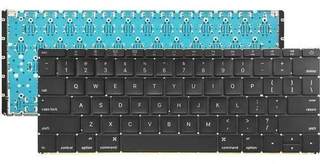 Main image of US Layout Replacement Laptop Keyboard For MacBook 12 Inch A1534, Compatible with 2016 & 2017 Year Models, US QWERTY Notebook Keyboard Replacement