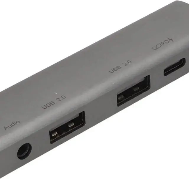 Alt view image 5 of 7 - 5 in 1 USB C Multiport Hub Adapter With 4K HD Output, PD Fast Charging, USB3.0 Port & 3.5mm Audio Jack, Compatible with Laptops, Tablets and All Type-C Devices
