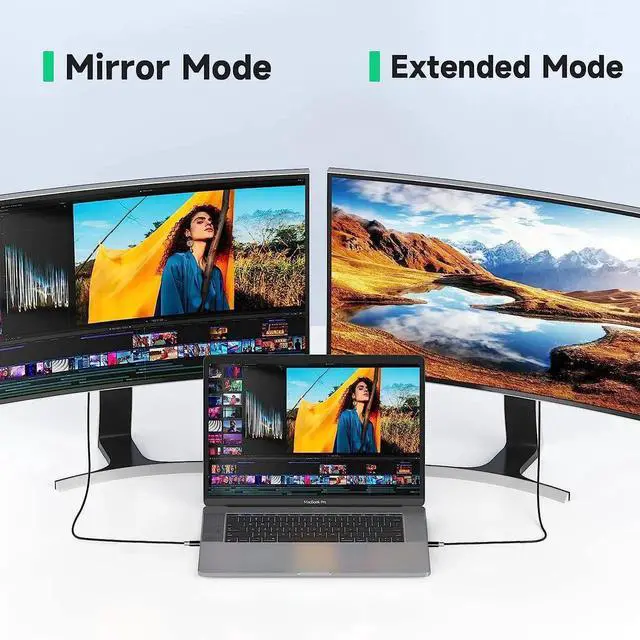Alt view image 2 of 5 - Mini DisplayPort to Mini DisplayPort Cable, Support 16K@60Hz, 8K@120Hz, 4K@240Hz, HDR, High Speed Mini DP to Mini DP Video Cord for MacBook, Laptop, External Monitor, Projector, Graphics Card and Disp