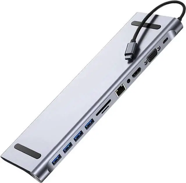 Alt view image 5 of 7 - 11 Port USB Hub Multiport Cable Adapter, Supports Fast Charging & Stable Data Connection, Portable USB Expansion Hub for Laptop, Desktop PC, Connect Flash Drives, Mouse, Keyboard and Other Peripherals