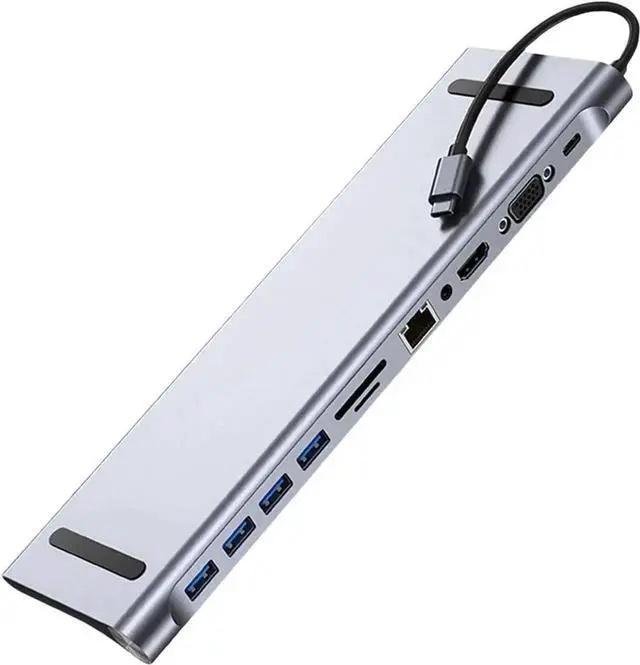 Alt view image 7 of 7 - 11 Port USB Hub Multiport Cable Adapter, Supports Fast Charging & Stable Data Connection, Portable USB Expansion Hub for Laptop, Desktop PC, Connect Flash Drives, Mouse, Keyboard and Other Peripherals