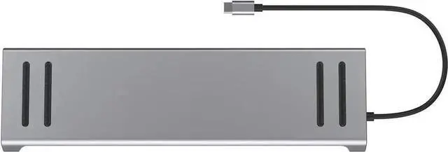 Alt view image 6 of 7 - 14 in 1 Type C Hub Multiport Adapter, USB C Docking Station with Dual HDMI, VGA, PD3.0 Charging, Gigabit Ethernet RJ45, USB C & USB Ports, SD/TF Card Reader for USB-C Laptops, Tablets and Smartphones