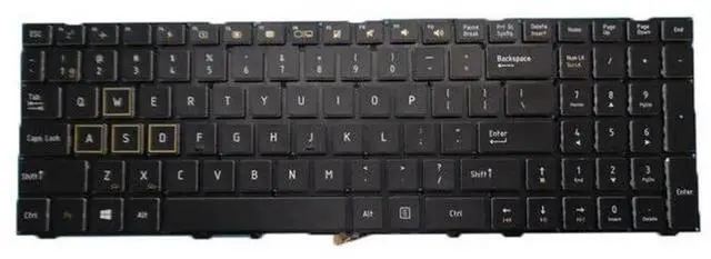 Main image of Laptop Replacement Keyboard for MACHENIKE F117-V, Black US Layout Backlit Notebook Keyboard, Original Standard Keys for MACHENIKE F117-V Gaming Laptop Repair