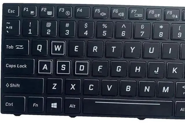 Alt view image 5 of 5 - Laptop Replacement Keyboard for ORIGIN PC EVO15-S / Origin EVO 15S, Black US English Layout with Backlight, Notebook Keyboard Repair Spare Replacement Part