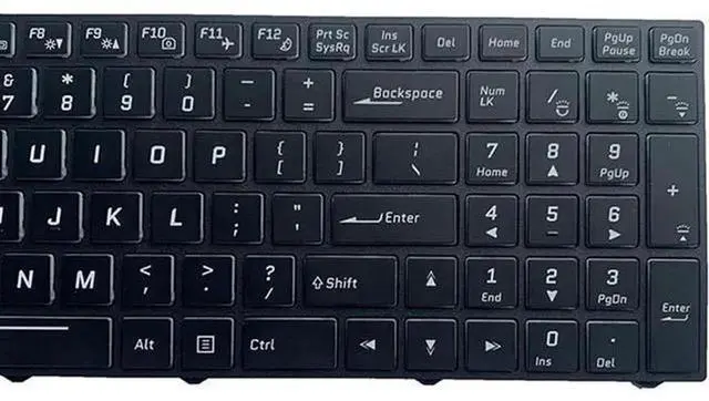 Alt view image 2 of 5 - Laptop Replacement Keyboard for ORIGIN PC EVO15-S / Origin EVO 15S, Black US English Layout with Backlight, Notebook Keyboard Repair Spare Replacement Part