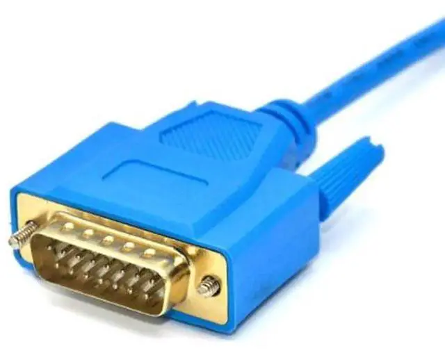 Alt view image 4 of 4 - PC-TTY Programming Cable for Siemens S5 PLC 6ES5 734-1BD20, Gold-Plated Blue Serial PC-TTY Cable, Serial Port Connection Cable, Note: Not Compatible with USB Conversion