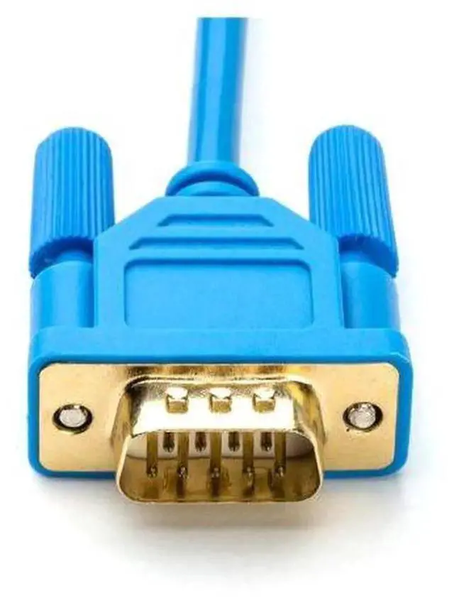 Alt view image 3 of 4 - PC-TTY Programming Cable for Siemens S5 PLC 6ES5 734-1BD20, Gold-Plated Blue Serial PC-TTY Cable, Serial Port Connection Cable, Note: Not Compatible with USB Conversion