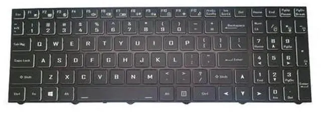 Main image of Laptop Replacement Keyboard for PowerSpec 1530 Gaming Notebook, Black US English Layout with Backlight, Notebook Keyboard Repair Spare Replacement Part
