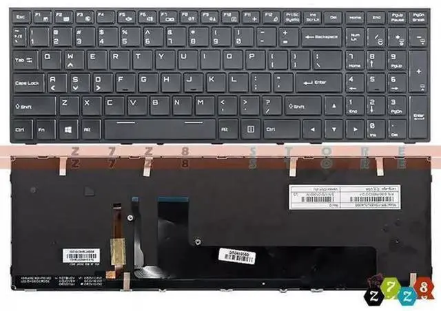 Main image of Laptop Replacement Keyboard for PowerSpec 1510 Gaming Laptop, Black US English Layout with Backlight, Notebook Keyboard Repair Spare Replacement Part