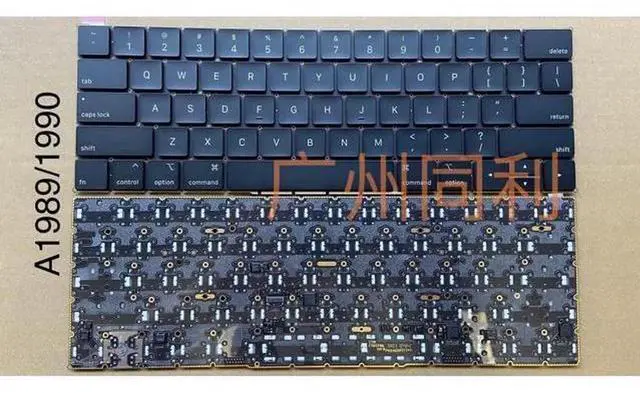 Main image of Laptop Replacement US Keyboard for MacBook Pro Retina 13" A1989 / 15" A1990 Year 2018 2019, Black English Layout Notebook Keyboard Repair Spare Part
