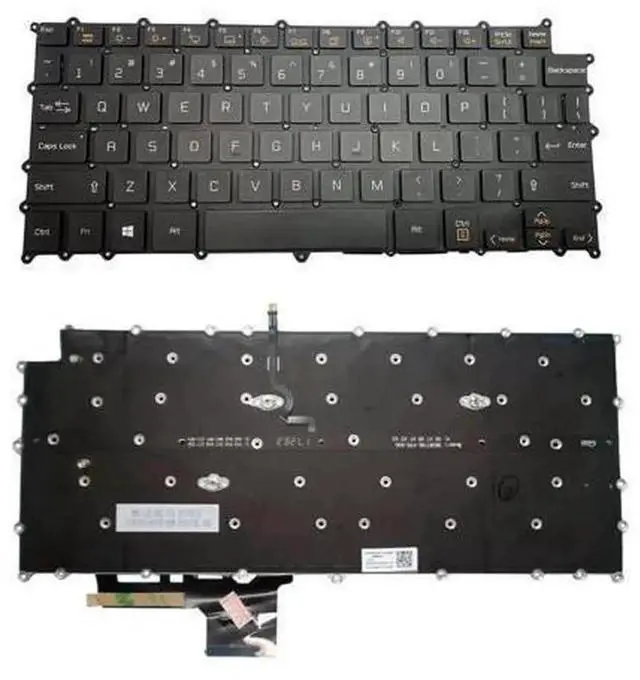 Main image of Backlit US Layout Laptop Keyboard for LG Gram 13Z980 13ZD980 14Z980, Part Number AEW73969812, Notebook Keyboard Replacement Spare Part