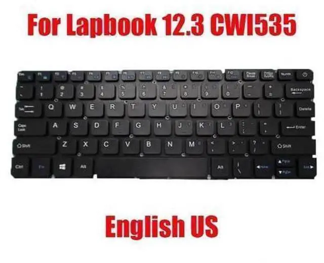 Main image of US English Laptop Replacement Keyboard for Chuwi Lapbook 12.3 CWI535, Part PRIDE-K2627 MB2654003, Notebook Keyboard Repair Spare Part