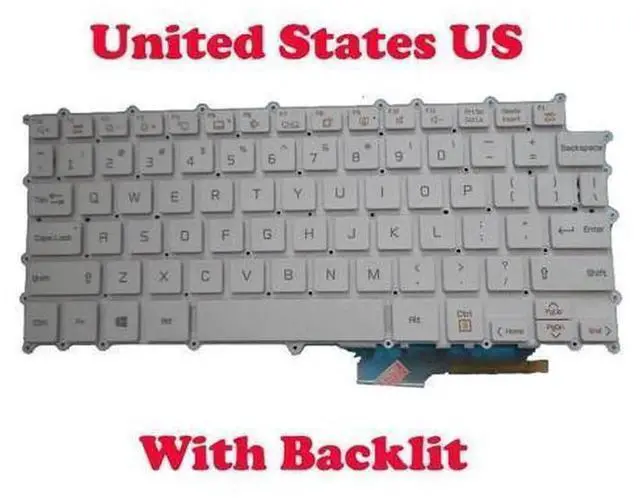 Main image of US Backlit Laptop Replacement Keyboard for LG Gram 14T90N 14T90N-V 14T90N-R 14Z90N 14Z90N-V, English US Layout Notebook Repair Spare Part