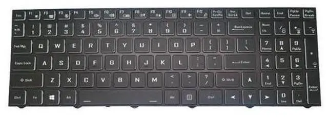 Main image of US English Backlit Replacement Laptop Keyboard for Sager NP7873 NP7876 NP7876-S NP7877DW NP7877PQ, US QWERTY Backlight Notebook Keyboard, Direct Install Repair Spare Part for Sager Gaming Laptops