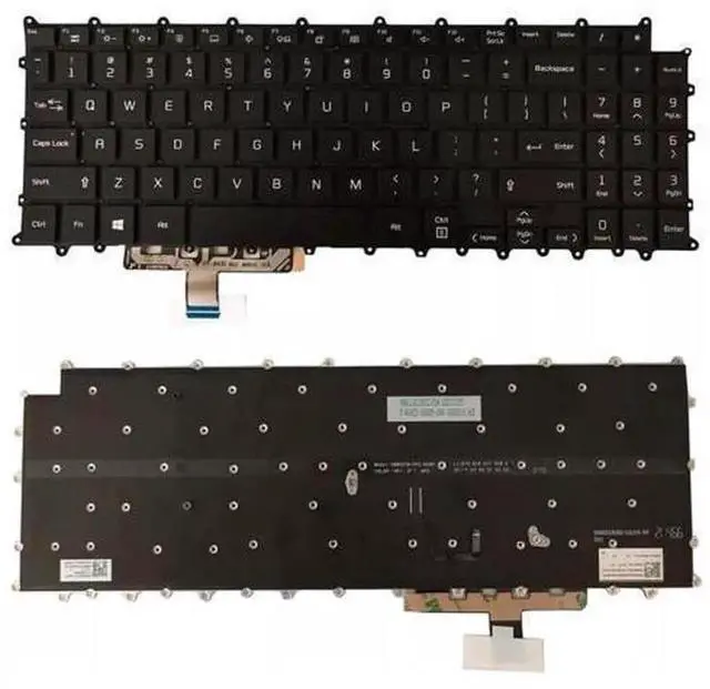 Main image of New US Backlit Laptop Replacement Keyboard for LG 16Z90P 16Z90P-G 16Z90P-K 16Z90P-N, Black Notebook Internal Backlight Keyboard Repair Spare Part