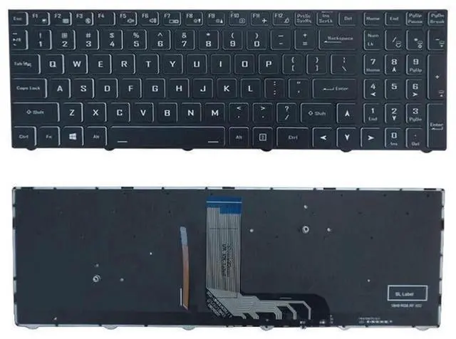 Main image of US Backlit Laptop Replacement Keyboard for Clevo PB50EF PB50 PB50ED PB50RC-G PB51 PB51EF PB51RF, Notebook Internal Backlight Keyboard Repair Spare Part