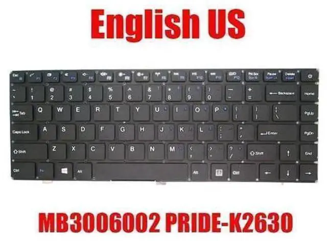 Main image of US Black Laptop Replacement Keyboard for Chuwi LapBook Air 14.1 CWI529 CWI539, PN MB3006002 PRIDE-K2630, Notebook Internal Keyboard Repair Spare Part